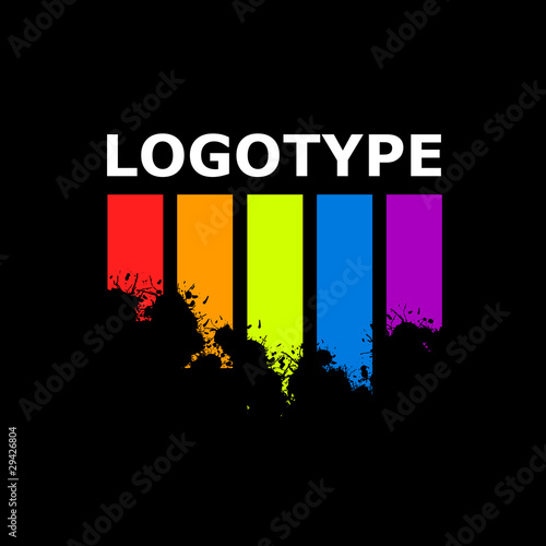Logo Colour grunge bars # Vector