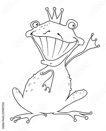 prince frog for coloring book