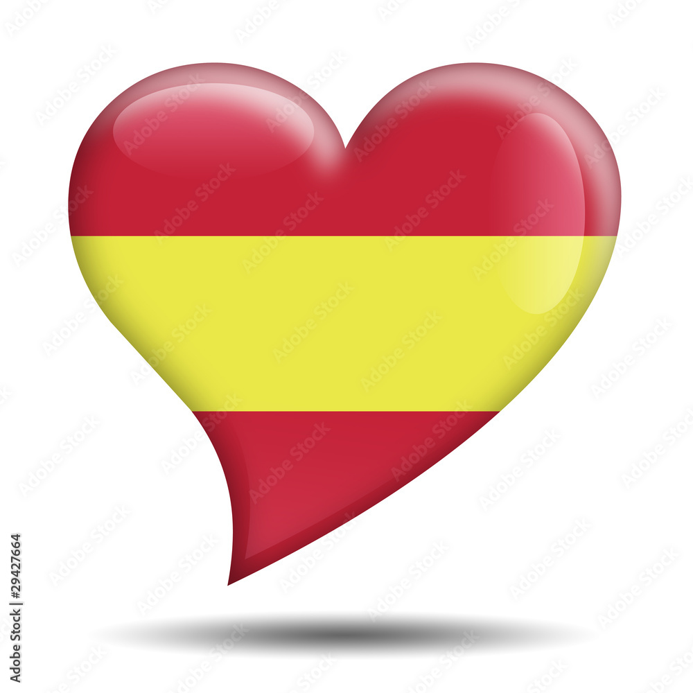 Corazon brillante bandera España Corazon brillante bandera España