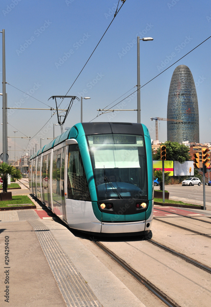 Fototapeta premium Tram in Barcelona