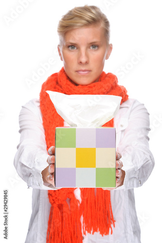 Woman with handkerchief photo