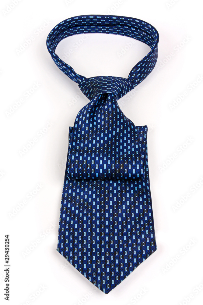 Blue tie isolated on white background Blue tie isolated on white background
