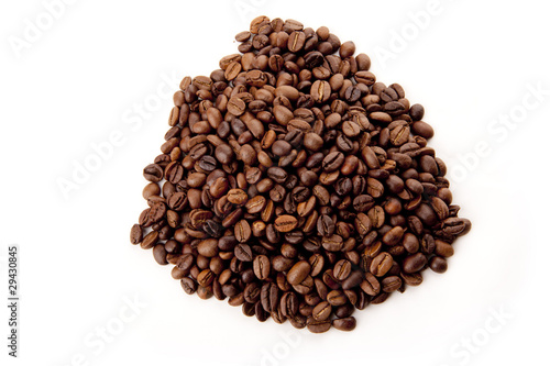 Berg aus Kaffebohnen