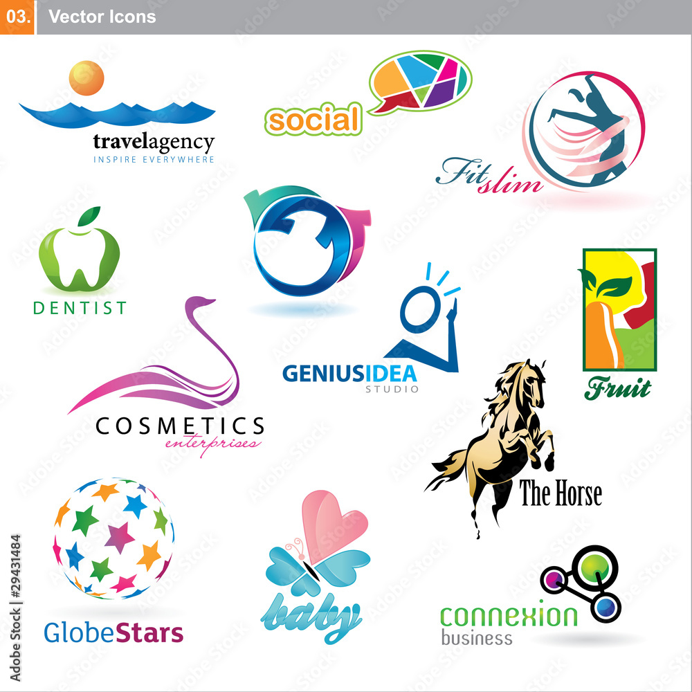 Fototapeta premium Vector icons set