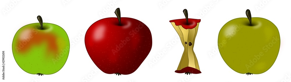 Obraz premium Apples and core