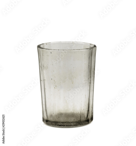 dirty empty glass