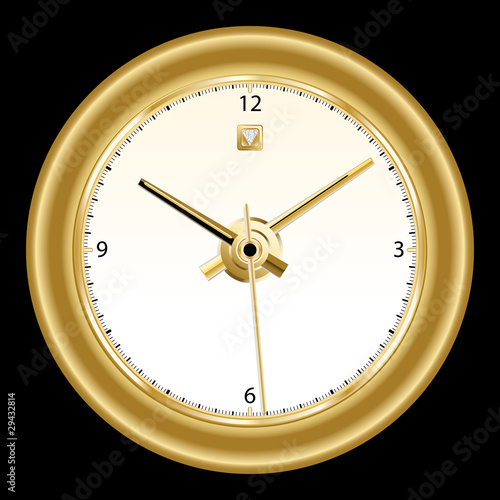Clock, classic gold rimmed