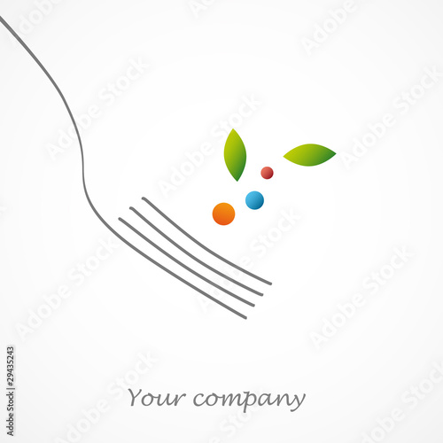 logo entreprise, fourchette, cuisine