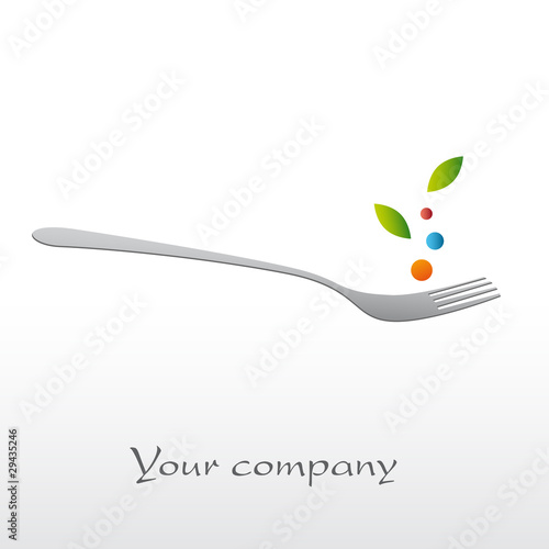 logo entreprise, fourchette, cuisine