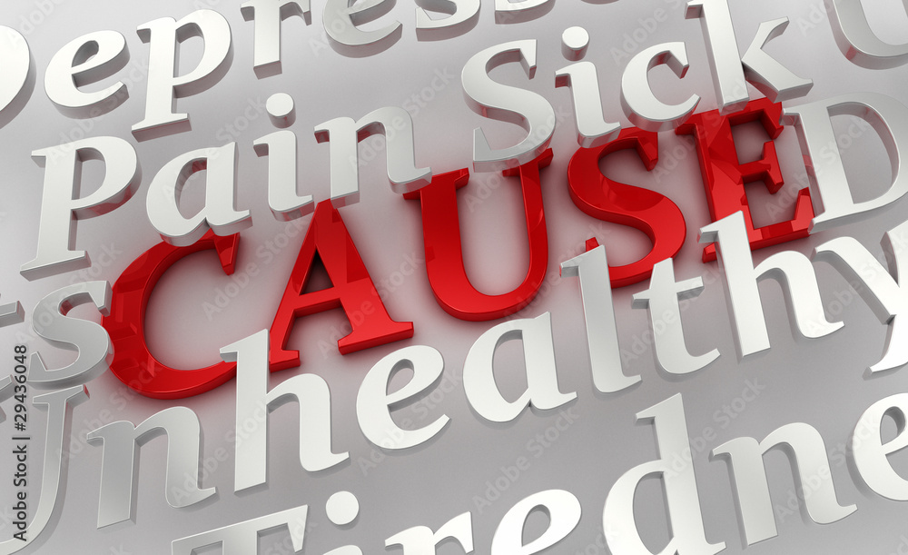 Conceptual image of underlying cause for various symptoms Conceptual image of underlying cause for various symptoms