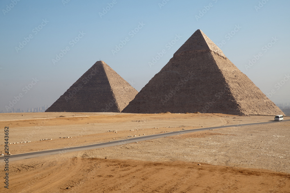 pyramids in the desert