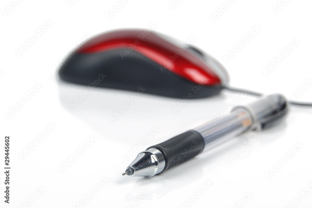 Computer mouse and pen Computer mouse and pen