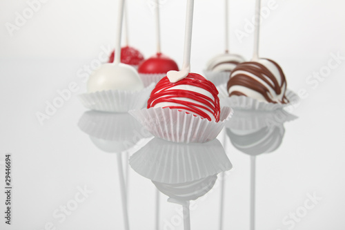 Cakeballs with Red, White and Chocolate
