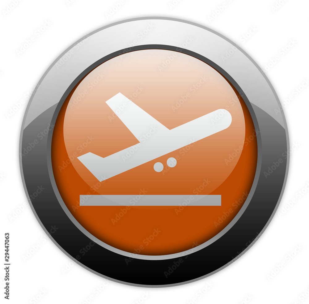 Orange Metallic Orb Button Orange Metallic Orb Button