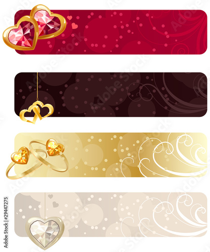 For horizontal banners with rings,puby and hearts