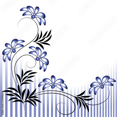 Flowers ornament with striped © Marisha