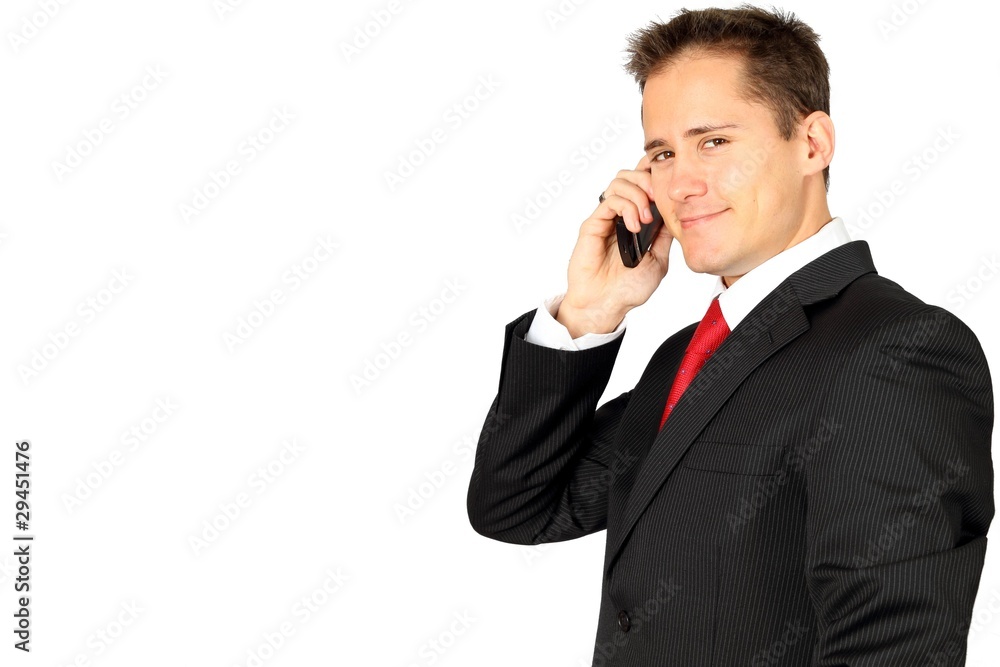 Young handsome business man making a phone call Young handsome business man making a phone call