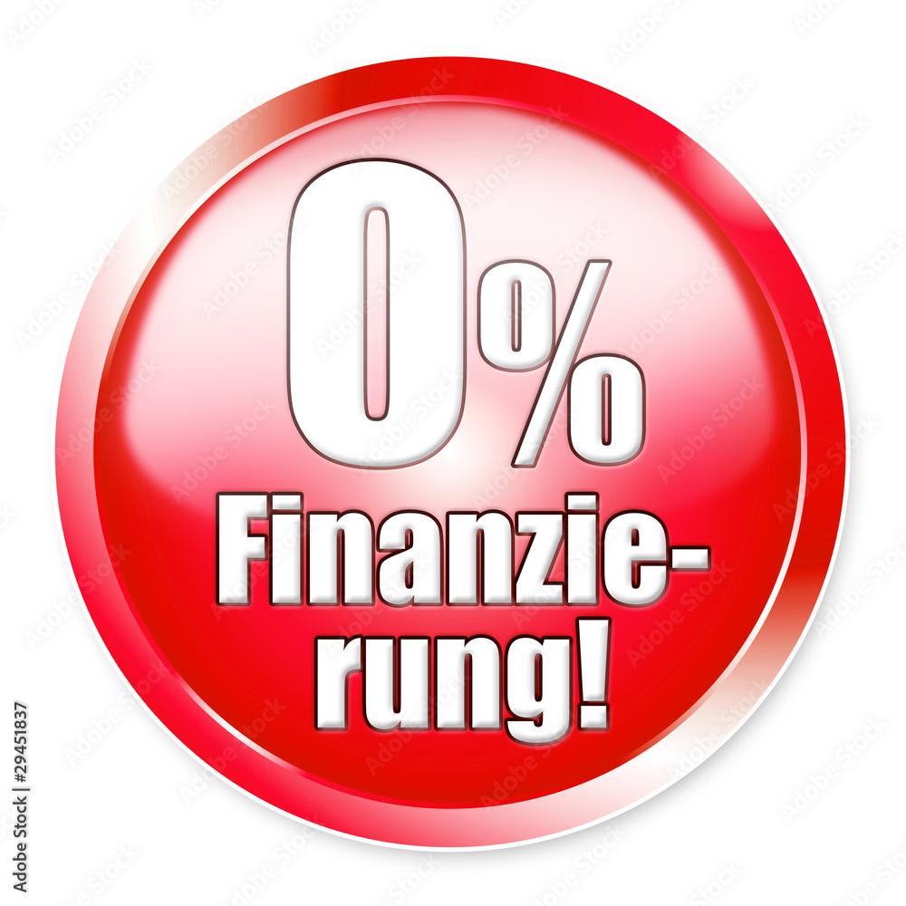 0% Finanzierung! Button, Icon 0% Finanzierung! Button, Icon