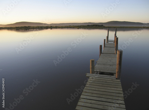 peaceful jetty into the water