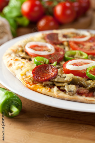 Pizza with Chorizo Salami