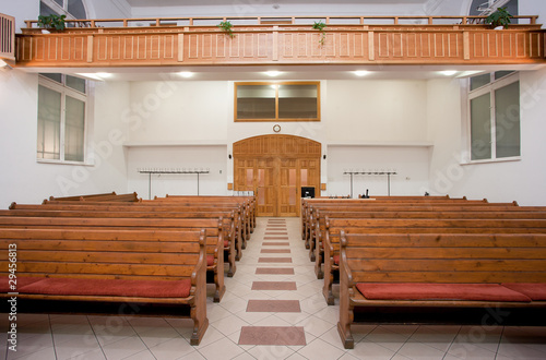 Interior of a small baptist church