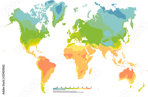 températures moyennes dans le monde photo