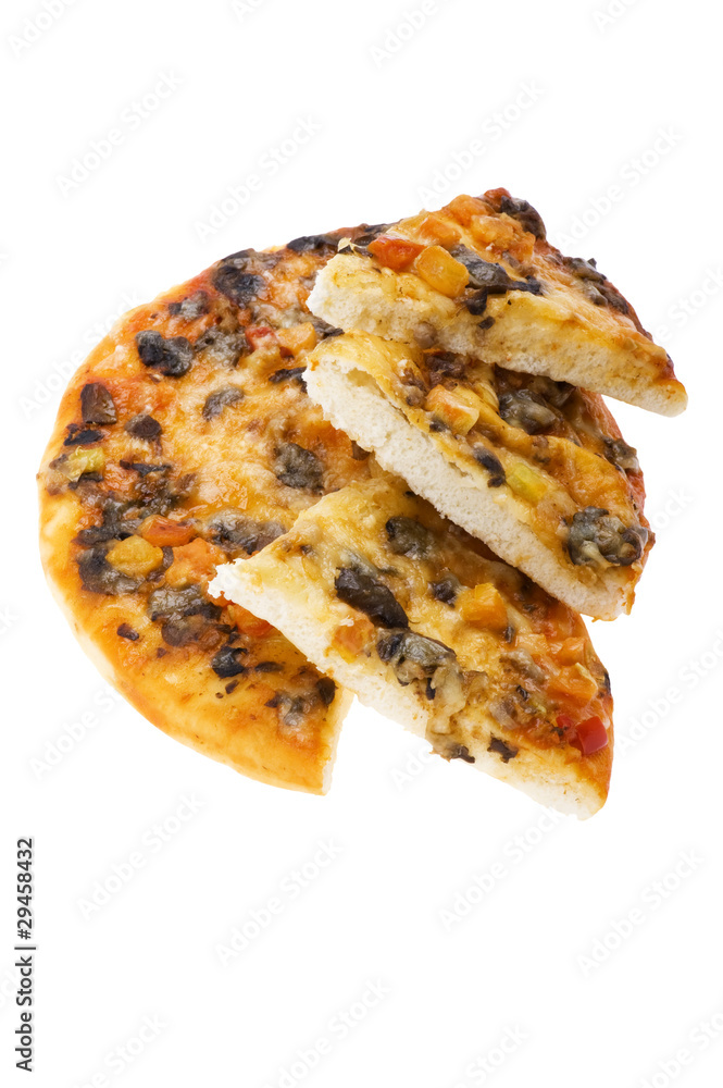 pizza on white background pizza on white background