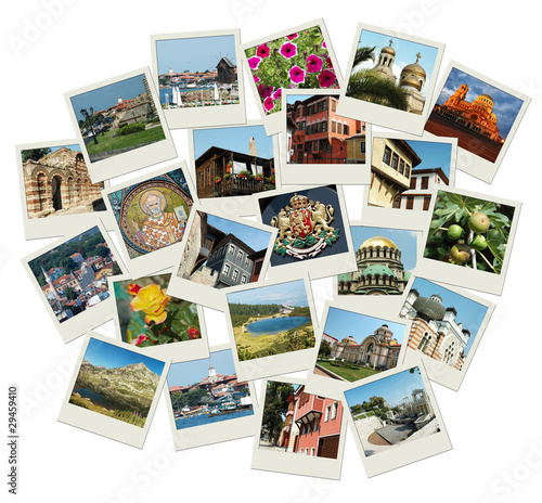 Obraz na płótnie Go Bulgaria - background with travel photos of famous landmarks w salonie