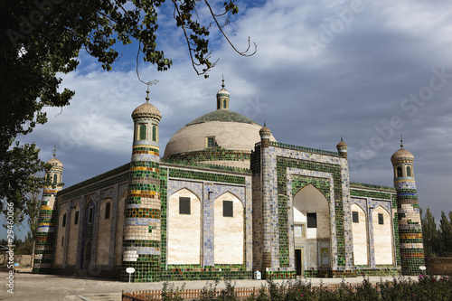 xinjiang: ancient royal family tomb/mosque in kashgar photo