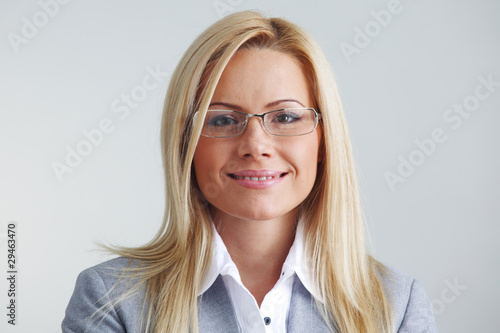 business woman in glasses