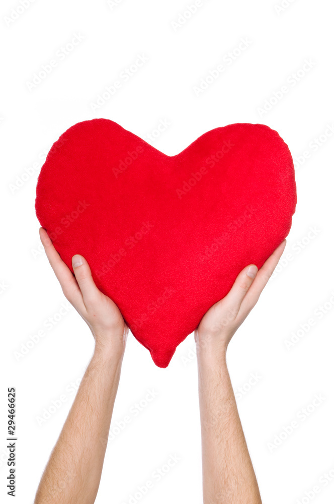 Fototapeta premium red heart in the hands