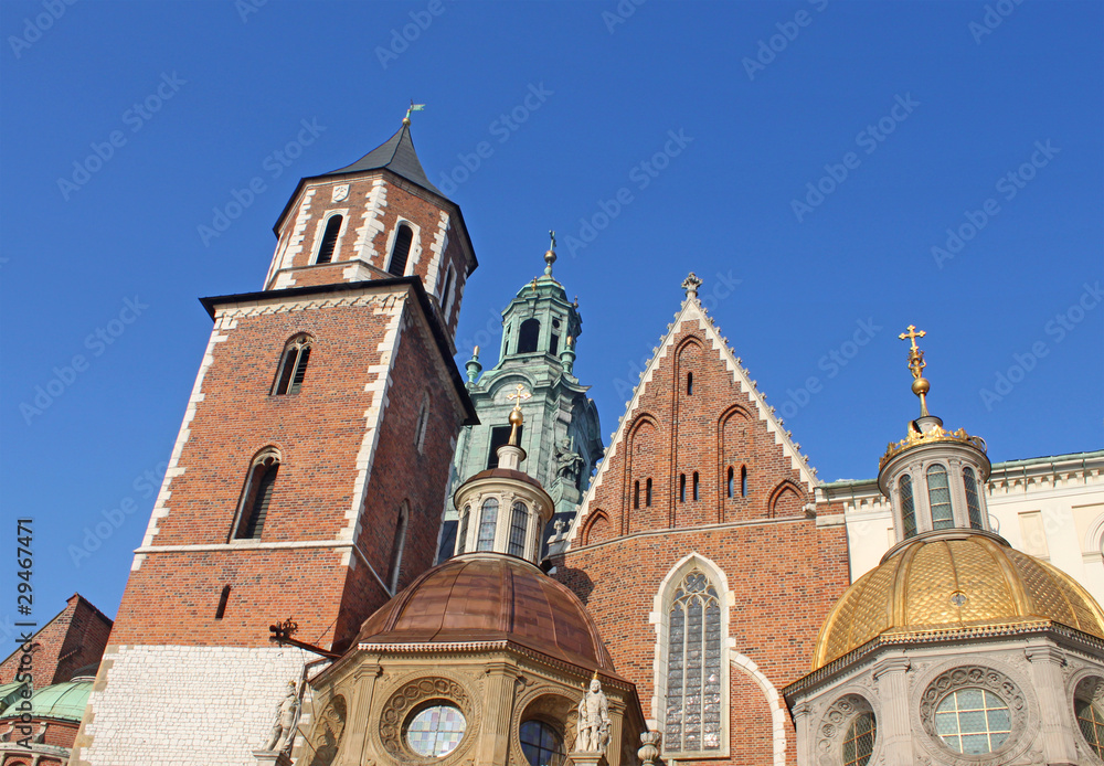 Fototapeta premium Cathedral at Wawel hill in Cracow. Poland
