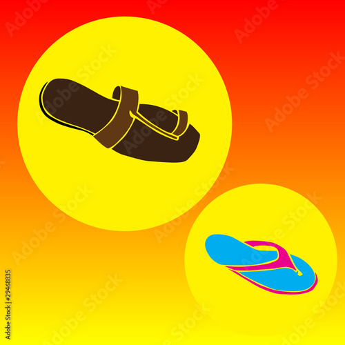 slippers vector