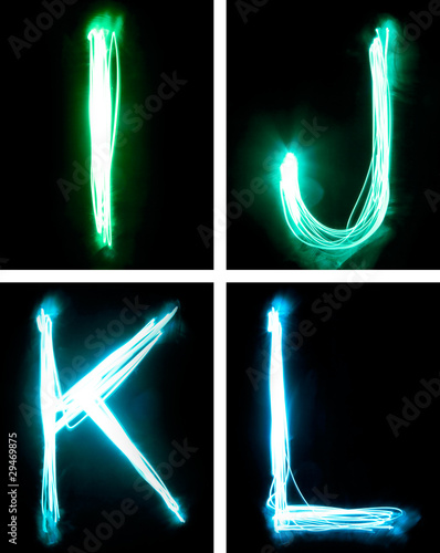 Obraz na płótnie letters painted with light w salonie