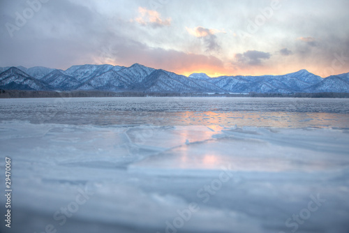 Shot of Frozen Lake