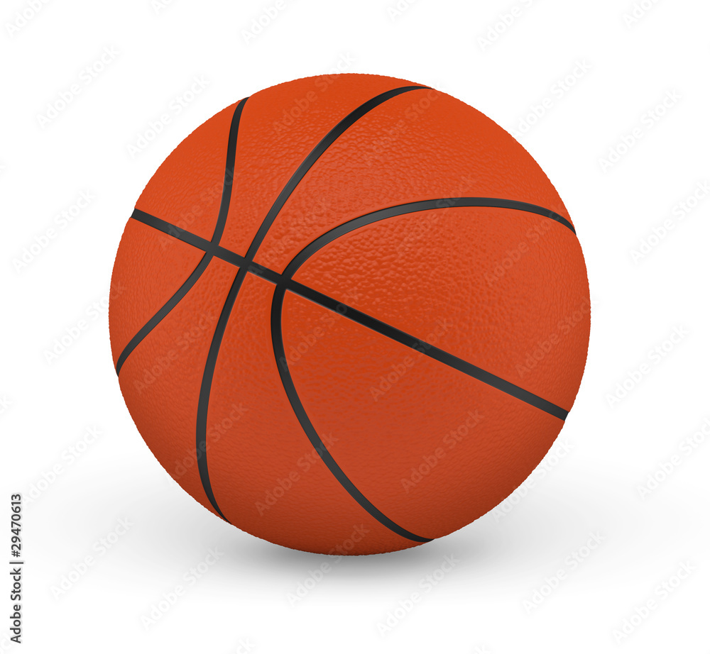 Ballon de basketball sur fond blanc 1