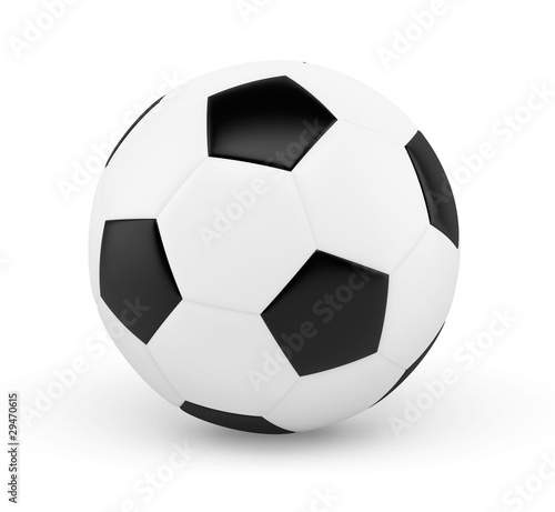 Ballon de football sur fond blanc 1