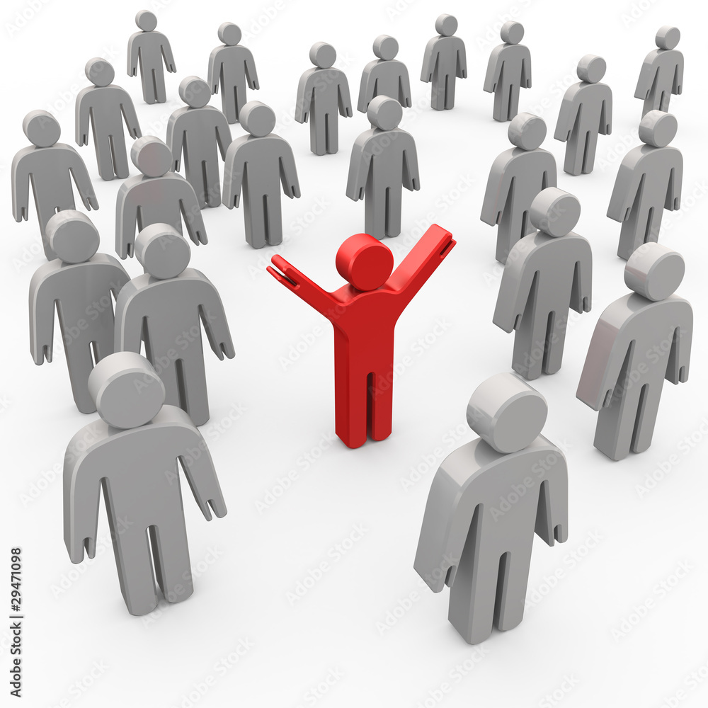 Leader red businessman Leader red businessman