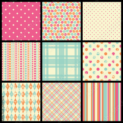 set of seamless patterns photo