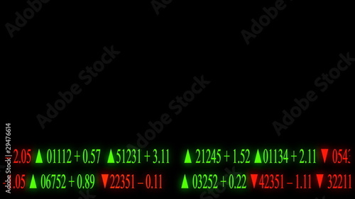 stock market ticker tape animation