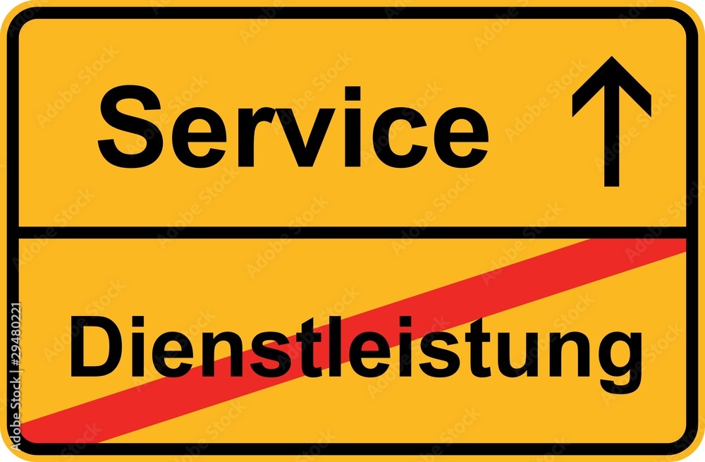 Obraz premium Service statt Dienstleistung