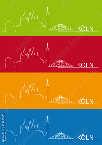 Köln Silhouette abstrakt