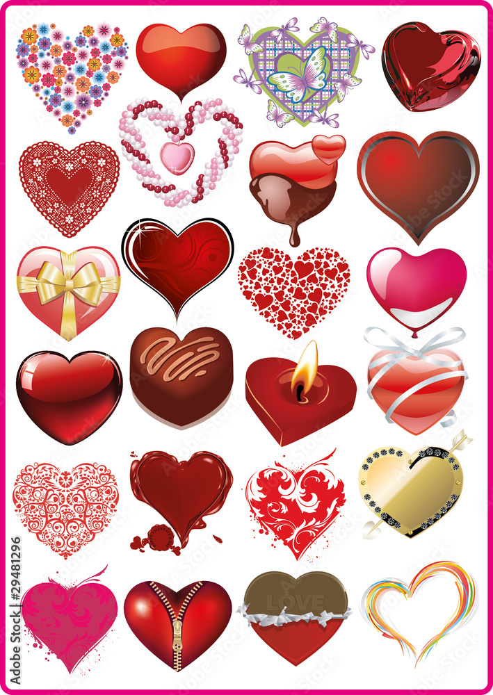 Beautiful collection of hearts Beautiful collection of hearts