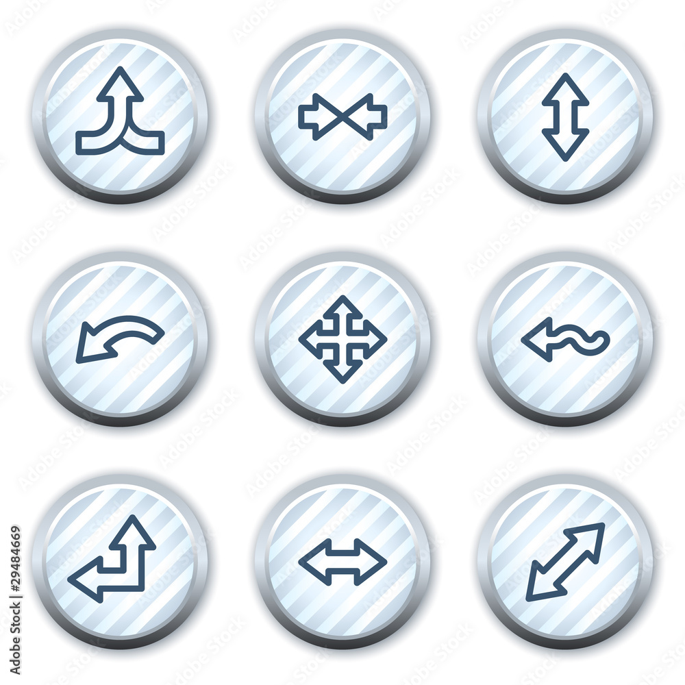 Arrows web icons set 2, stripped light blue circle buttons Arrows web icons set 2, stripped light blue circle buttons