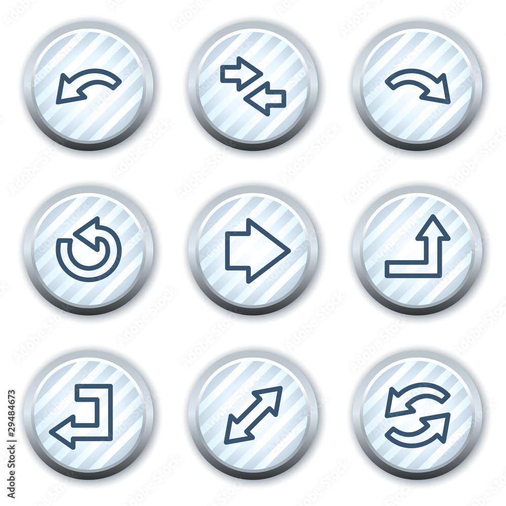 Arrows web icons set 1, stripped light blue circle buttons Arrows web icons set 1, stripped light blue circle buttons