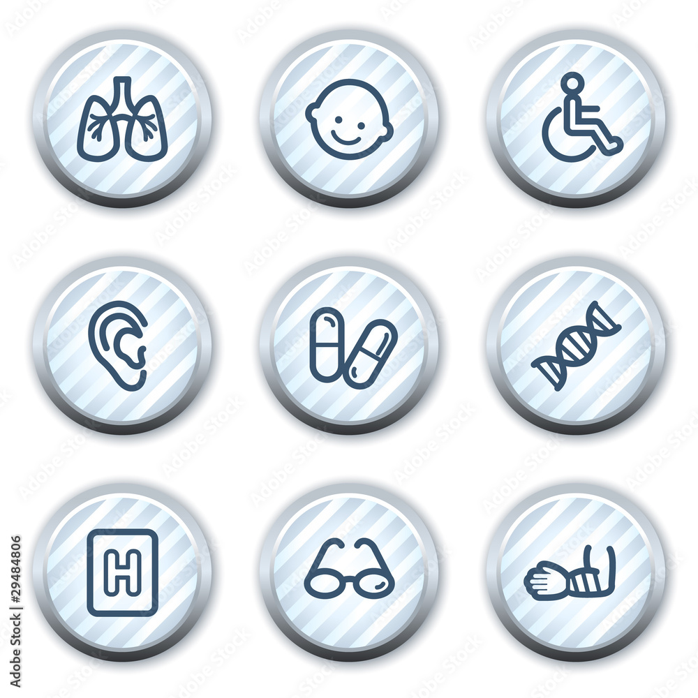 Medicine web icons set 2, stripped light blue circle buttons Medicine web icons set 2, stripped light blue circle buttons