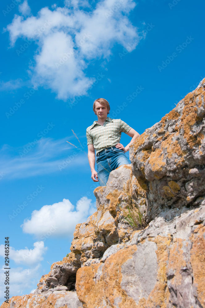 The guyl on a rock The guyl on a rock