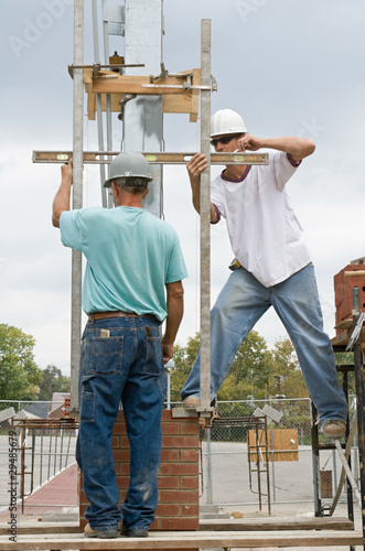 Εκτύπωση καμβά Bricklayer Teamwork