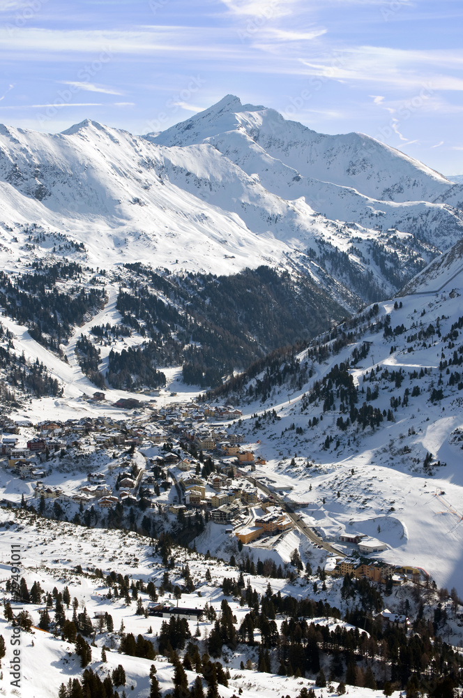 Obertauern ski resort in austrian alps