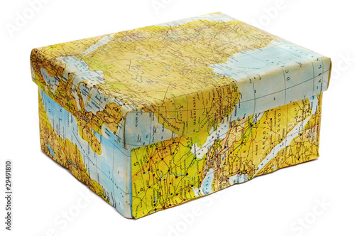 world map box photo